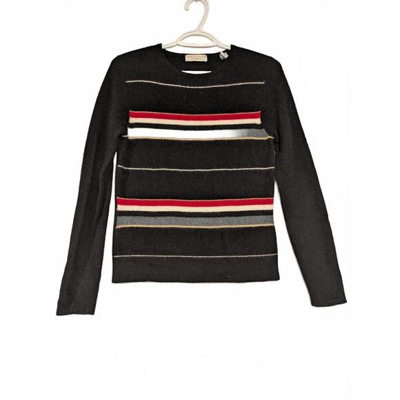 Lord & Taylor 2 Two Ply Cashmere Sweater - Stylish Striped Design - Picture 1 of 9